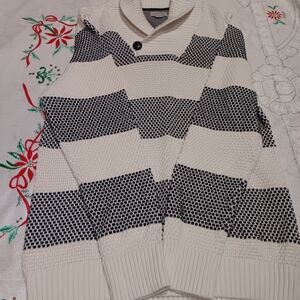 Jack & Jones Cream and Black Turtleneck Sweater